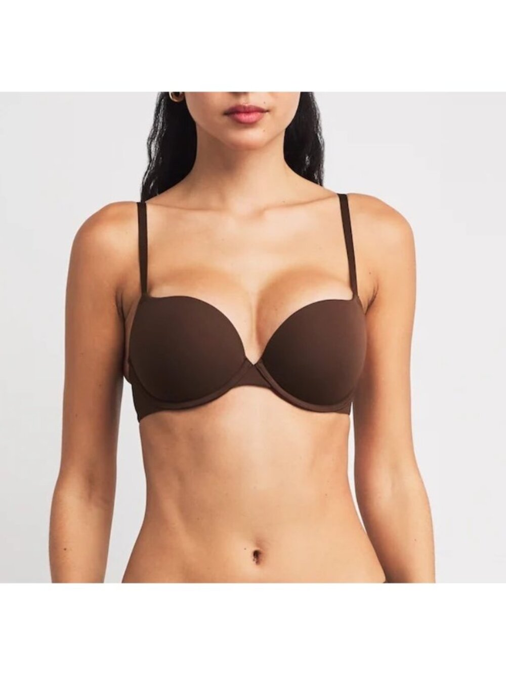 NWT SKIMS ULTIMATE PUSH-UP PLUNGE BRA COCOA - 38D